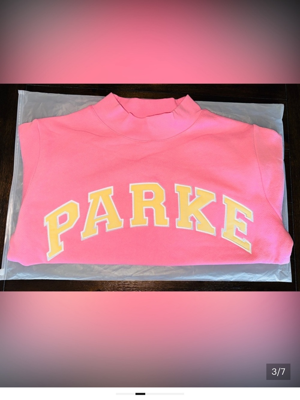 Parke Pink Oversized Crewneck Sweatshirt - Picture 2 of 4